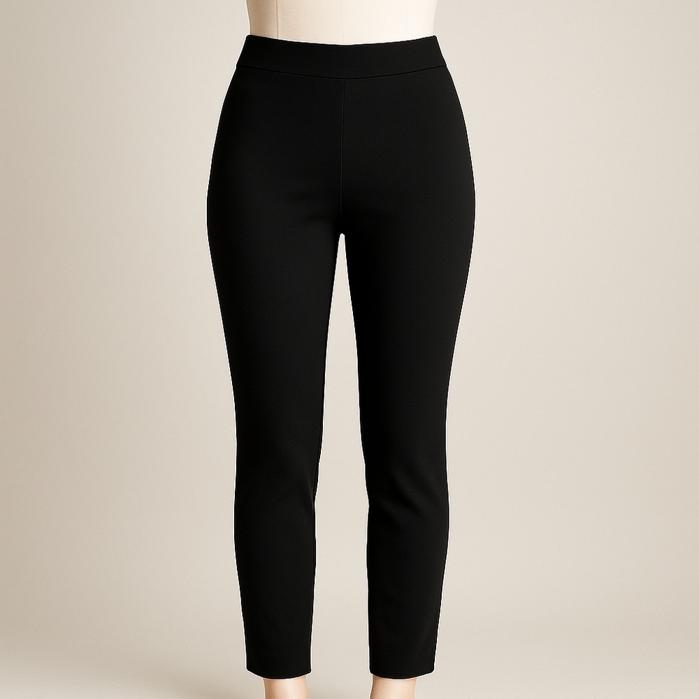 Women's slim fit pull up trousers